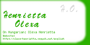 henrietta olexa business card